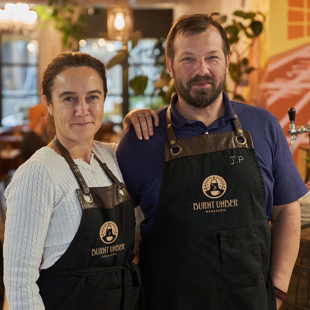 Ivana and Jaro Petrak, founders of Burnt Umber Brasserie